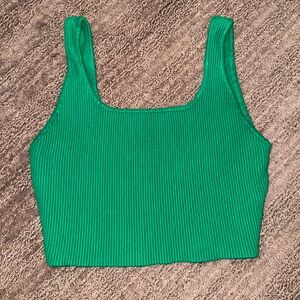 House of Harlow Ribbed Cropped Tank